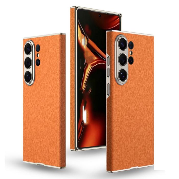 GKK - GKK Mobilskal för Samsung Galaxy S26 Ultra Slim PC + Konstläder - Orange