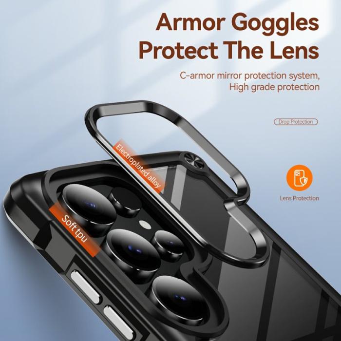 OEM - Mobilskal för Samsung Galaxy S26 Ultra Stötbeständig PC + TPU - Svart