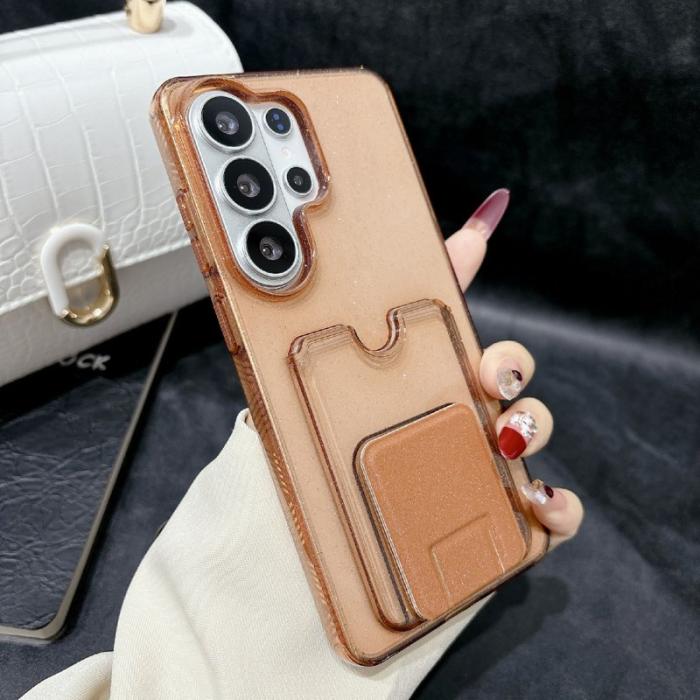 OEM - Mobilskal för Samsung Galaxy S26 Ultra Stötbeständig TPU + Kortfack - Brun