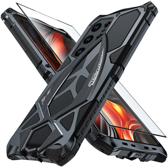 Luphie - Luphie Mobilskal för Samsung Galaxy S26 Ultra Stötsäker Metall + TPU - Svart