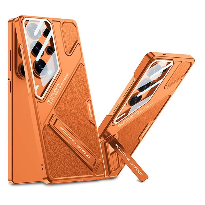 GKK - GKK Mobilskal för Samsung Galaxy S26 Ultra Stöttålig PC PU med Kickstand Orange