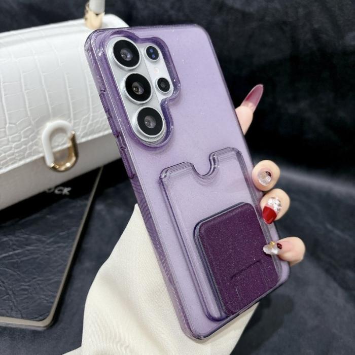 OEM - Mobilskal för Samsung Galaxy S26 Ultra Stöttålig TPU med kortfack - Mörklila