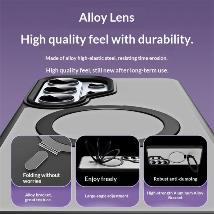 OEM - Mobilskal för Samsung Galaxy S26 Ultra TPU + Akryl Kickstand - Silver