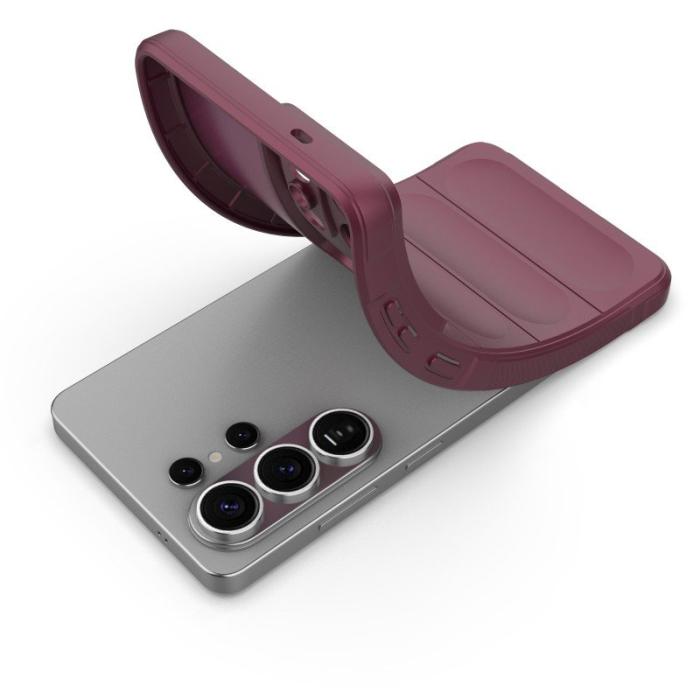 WANLONFENG - WANLONFENG Mobilskal för Samsung Galaxy S26 Ultra TPU Anti Slip - Vinröd