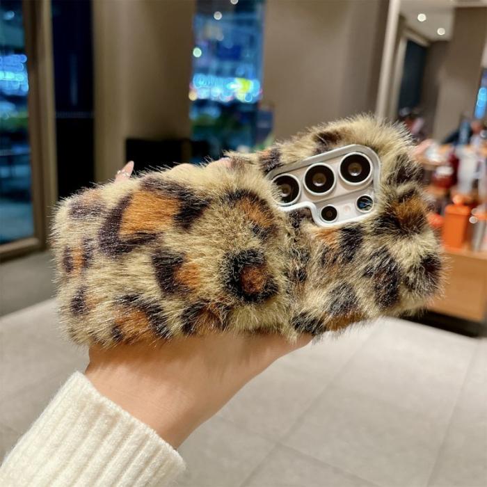OEM - Mobilskal för Samsung Galaxy S26 Ultra TPU Fluffy Leopard - Grön
