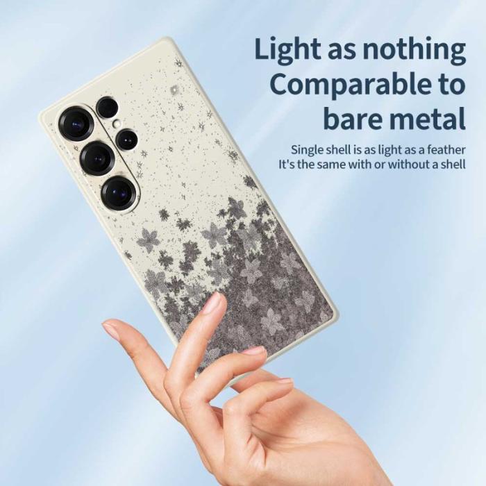 OEM - Mobilskal för Samsung Galaxy S26 Ultra TPU - Grön med blommönster