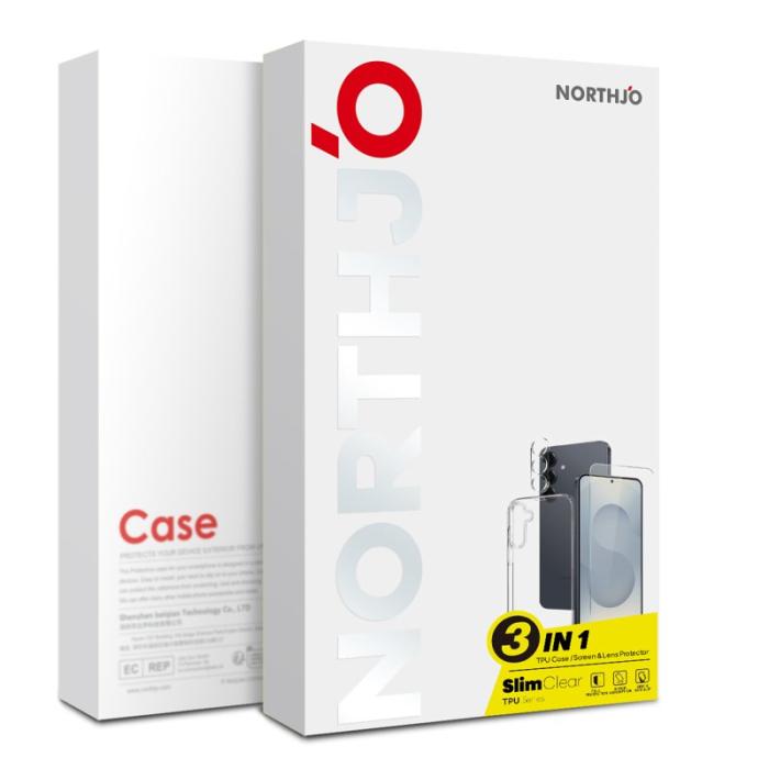 NORTHJO - NORTHJO Mobilskal för Samsung Galaxy S26 Ultra TPU + Härdat glas - Transparent