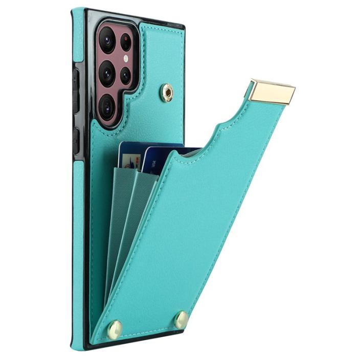 OEM - Mobilskal för Samsung Galaxy S26 Ultra TPU + Konstläder - Mintgrön