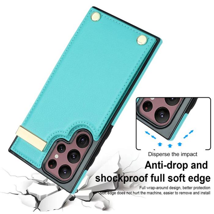 OEM - Mobilskal för Samsung Galaxy S26 Ultra TPU + Konstläder - Mintgrön