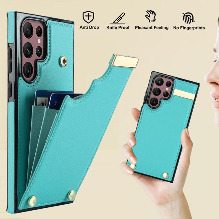 OEM - Mobilskal för Samsung Galaxy S26 Ultra TPU + Konstläder - Mintgrön