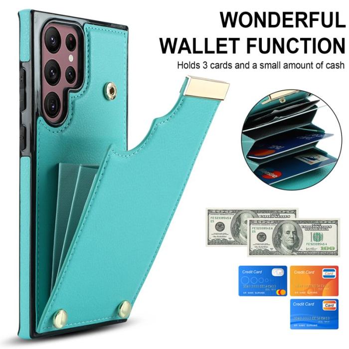 OEM - Mobilskal för Samsung Galaxy S26 Ultra TPU + Konstläder - Mintgrön