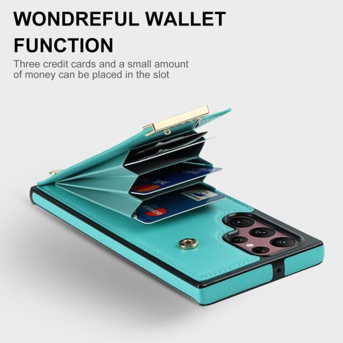 OEM - Mobilskal för Samsung Galaxy S26 Ultra TPU + Konstläder - Mintgrön