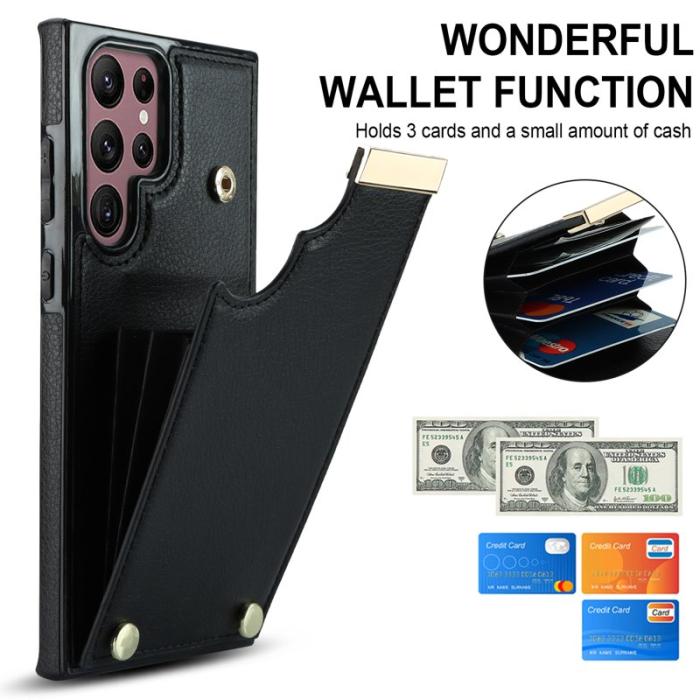 OEM - Mobilskal för Samsung Galaxy S26 Ultra TPU + Konstläder - Svart