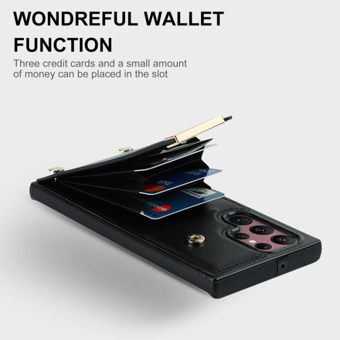 OEM - Mobilskal för Samsung Galaxy S26 Ultra TPU + Konstläder - Svart