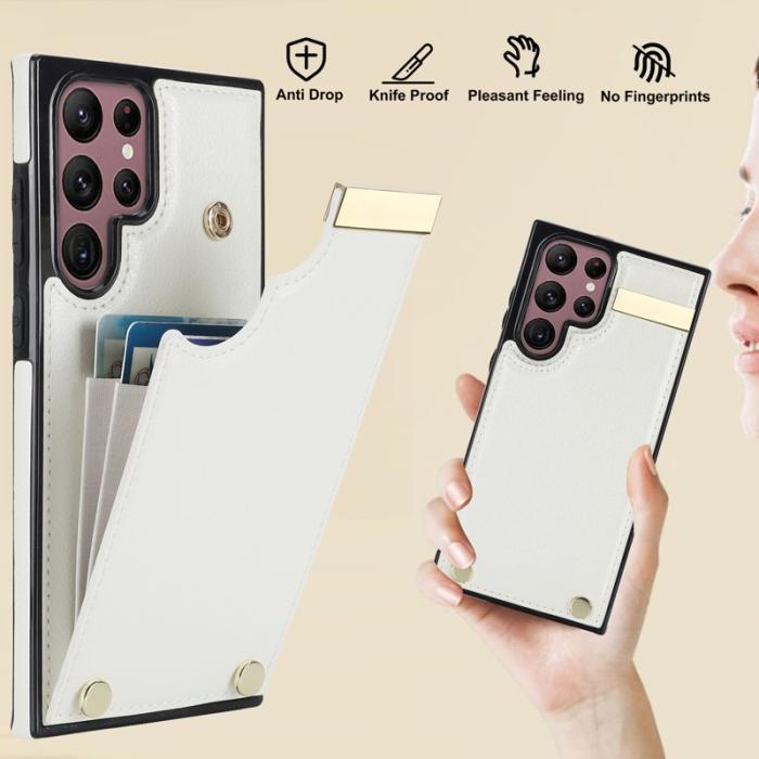 OEM - Mobilskal för Samsung Galaxy S26 Ultra TPU + Konstläder - Vit