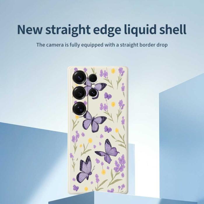OEM - Mobilskal för Samsung Galaxy S26 Ultra TPU - Lila fjärilar - Lila