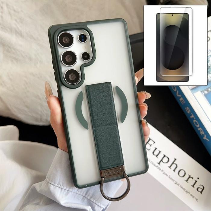 OEM - Mobilskal för Samsung Galaxy S26 Ultra TPU Magnetiskt Kickstand - Grön