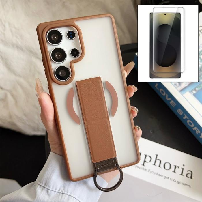 OEM - Mobilskal för Samsung Galaxy S26 Ultra TPU Magnetiskt Kickstand - Khaki