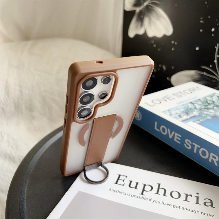 OEM - Mobilskal för Samsung Galaxy S26 Ultra TPU Magnetiskt Kickstand - Khaki