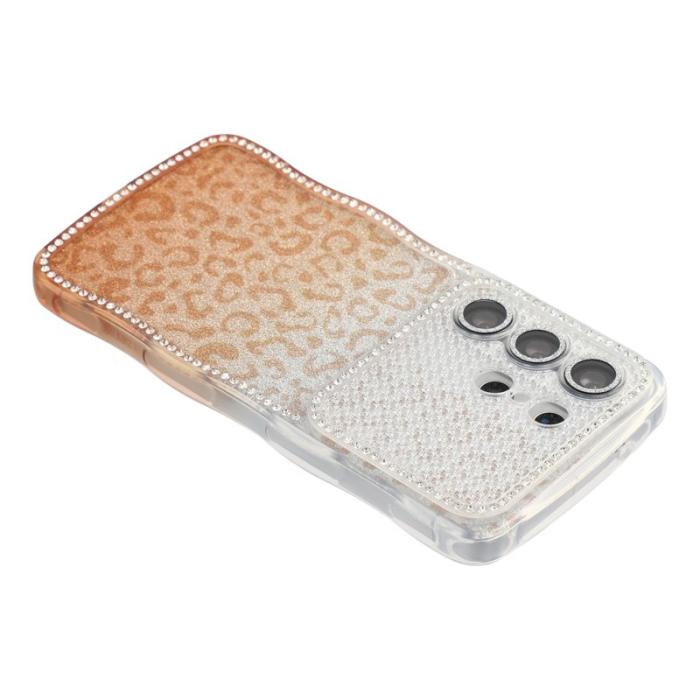 OEM - Mobilskal för Samsung Galaxy S26 Ultra TPU med glittrande ram - Gradient Brun