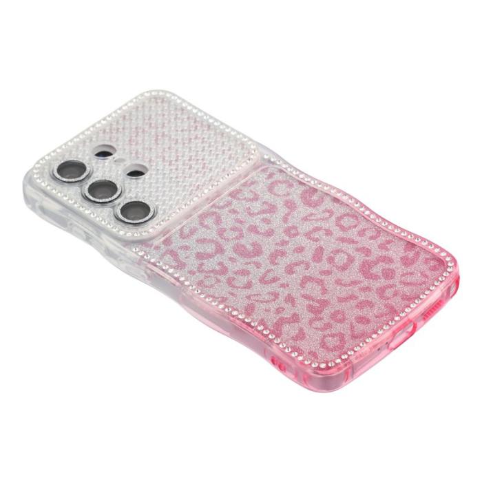 OEM - Mobilskal för Samsung Galaxy S26 Ultra TPU med Glittrande Ram - Gradient Rosa