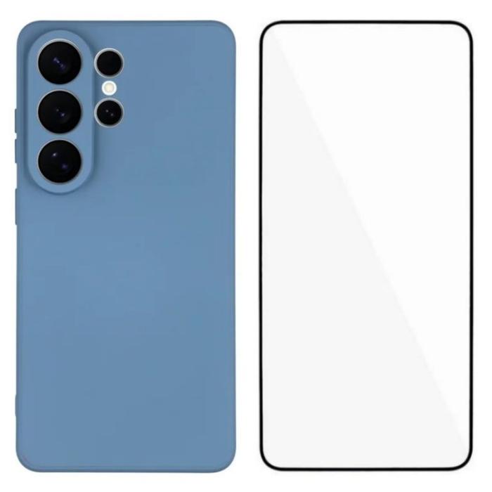 WANLONFENG - WANLONFENG Mobilskal för Samsung Galaxy S26 Ultra TPU med härdat glas Grå