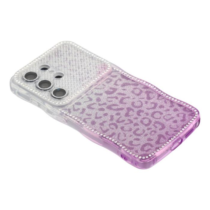 OEM - Mobilskal för Samsung Galaxy S26 Ultra TPU med rhinestones - Gradient Lila