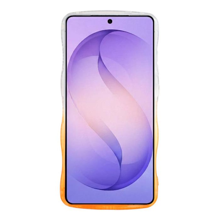 OEM - Mobilskal för Samsung Galaxy S26 Ultra TPU med rhinestones - Gradient Orange