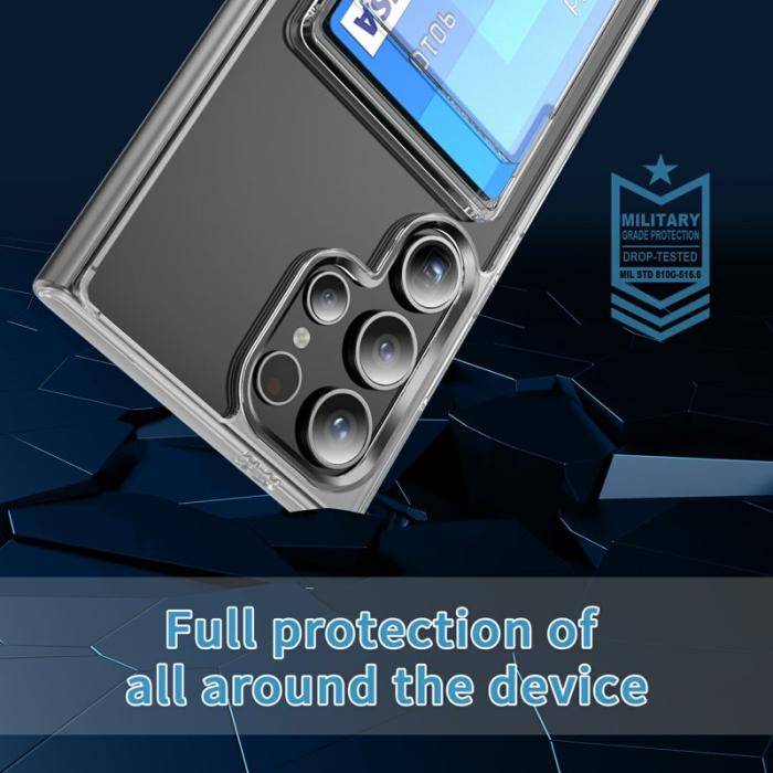 OEM - Mobilskal för Samsung Galaxy S26 Ultra Plast + Akryl med kortfack - Transparent