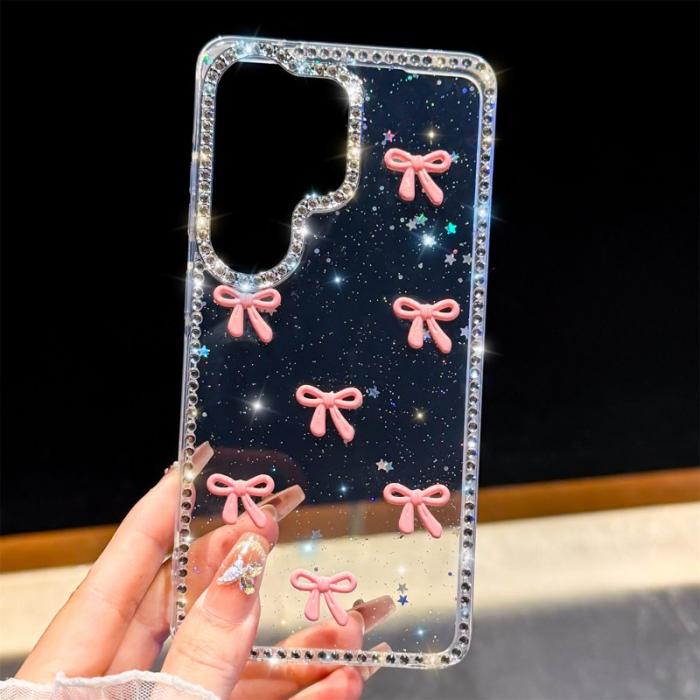 OEM - Mobilskal för Samsung Galaxy S26 Ultra TPU + PC - Glitterstjärnor