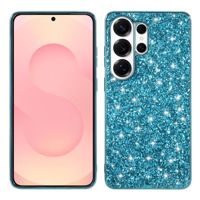 OEM - Mobilskal för Samsung Galaxy S26 Ultra TPU + PC Glittrande - Blå