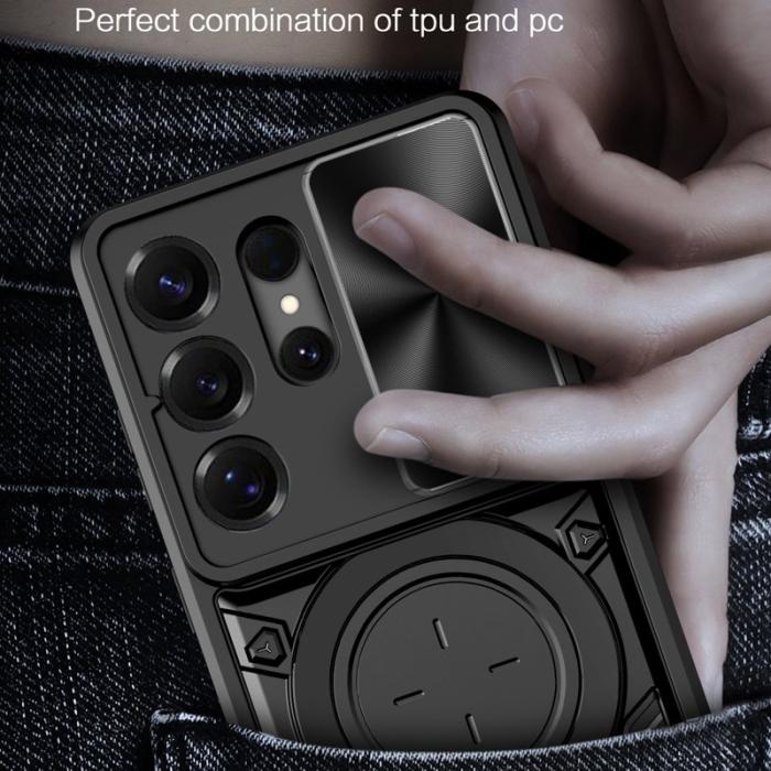 OEM - Mobilskal för Samsung Galaxy S26 Ultra TPU + PC med Kickstand - Röd