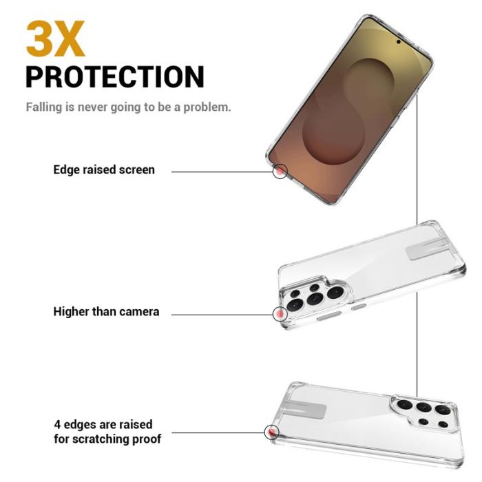 OEM - Mobilskal för Samsung Galaxy S26 Ultra TPU + PC med Kickstand - Transparent
