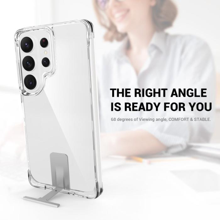 OEM - Mobilskal för Samsung Galaxy S26 Ultra TPU + PC med Kickstand - Transparent