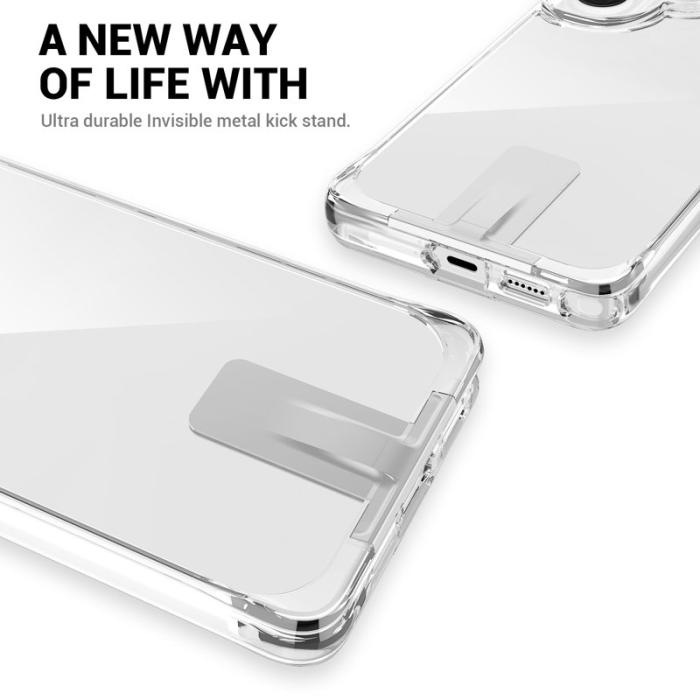 OEM - Mobilskal för Samsung Galaxy S26 Ultra TPU + PC med Kickstand - Transparent