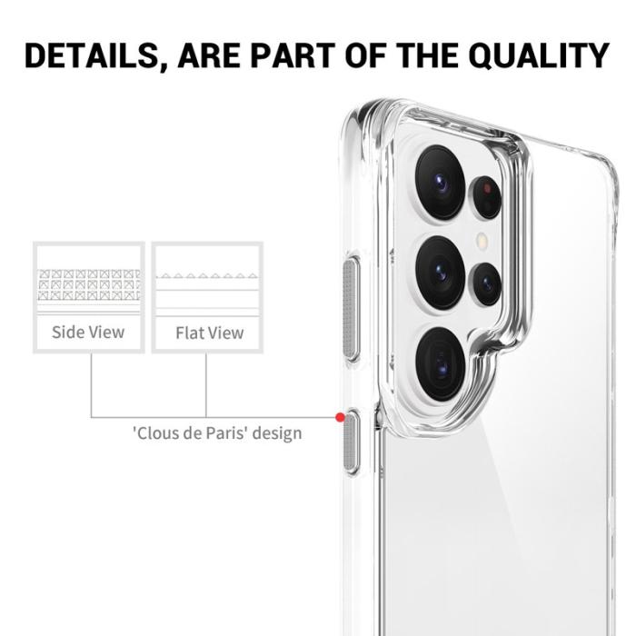 OEM - Mobilskal för Samsung Galaxy S26 Ultra TPU + PC med Kickstand - Transparent