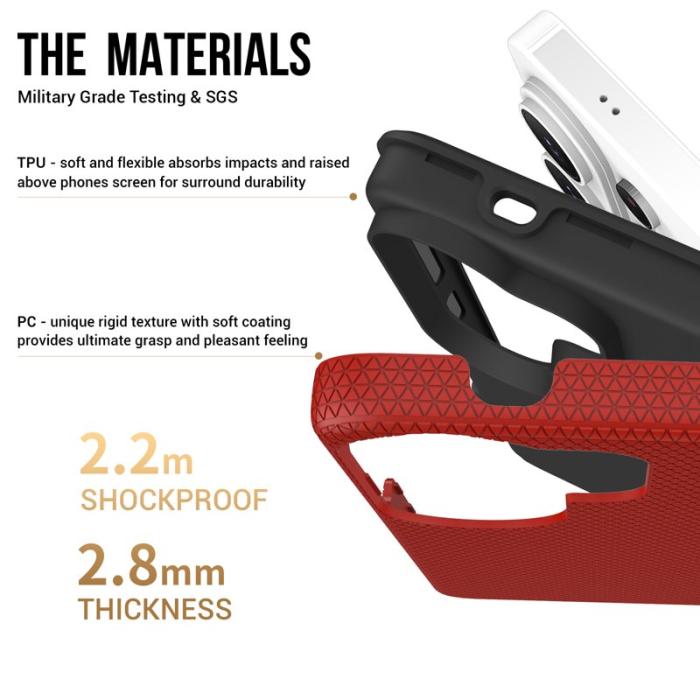 OEM - Mobilskal för Samsung Galaxy S26 Ultra TPU + PC Stötabsorberande - Röd