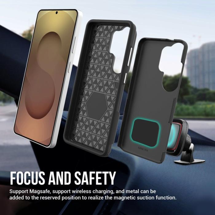 OEM - Mobilskal för Samsung Galaxy S26 Ultra TPU + PC Stötabsorberande - Svart