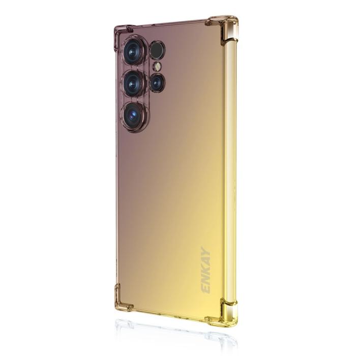 ENKAY - Enkay Mobilskal för Samsung Galaxy S26 Ultra TPU Stöttålig - Lila/Guld