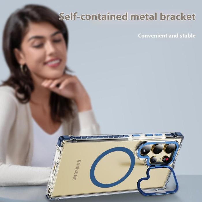 OEM - Mobilskal för Samsung Galaxy S26 Ultra Transparent med Kickstand - Grön