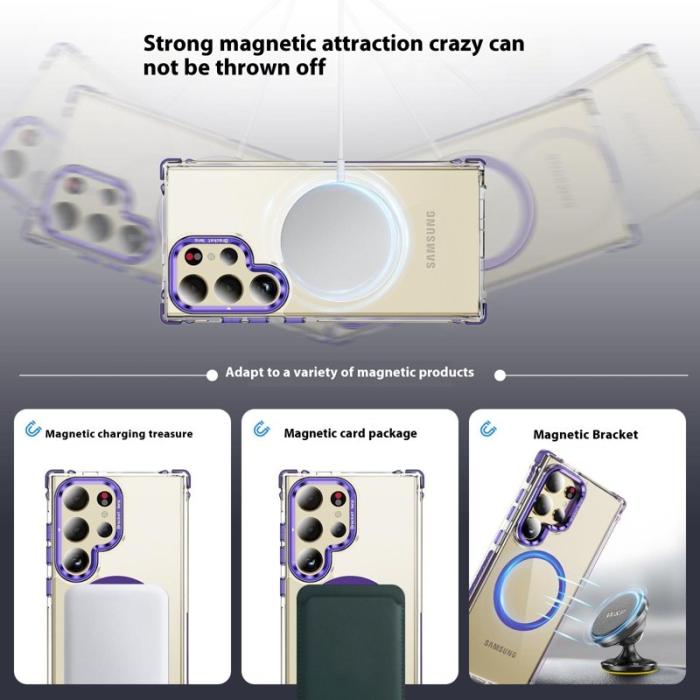 OEM - Mobilskal för Samsung Galaxy S26 Ultra Transparent med Kickstand - Lila