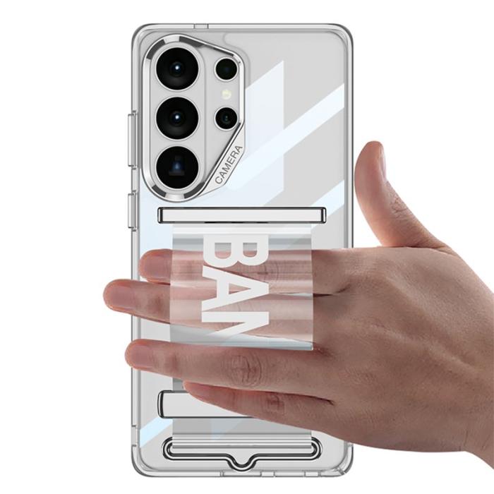 GKK - GKK Mobilskal för Samsung Galaxy S26 Ultra Transparent TPU Kickstand - Guld