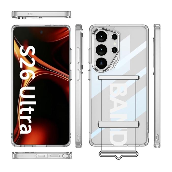 GKK - GKK Mobilskal för Samsung Galaxy S26 Ultra Transparent TPU Kickstand - Guld