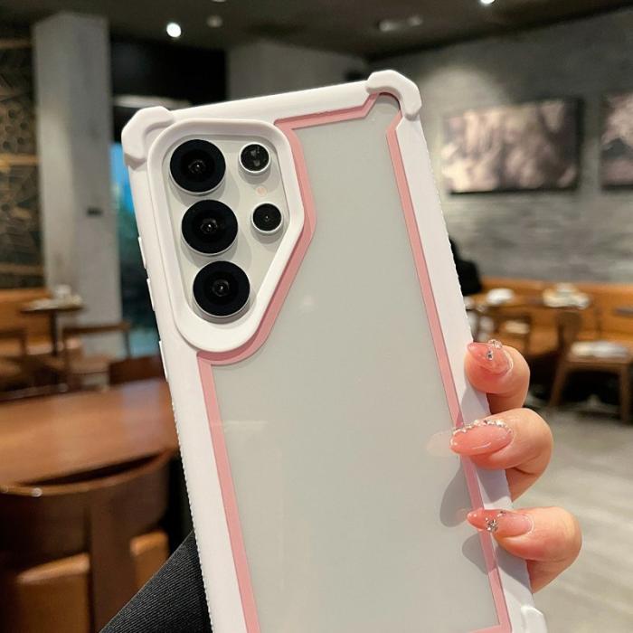 OEM - Mobilskal för Samsung Galaxy S26 Ultra Transparent TPU + PC - Rosa