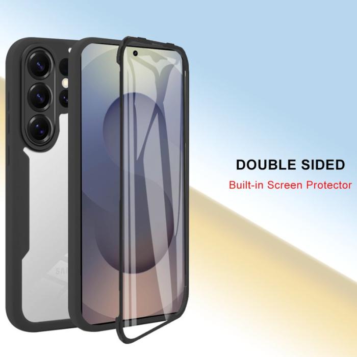 OEM - Mobilskal för Samsung Galaxy S26 Ultra Transparent TPU + PET Film - Svart