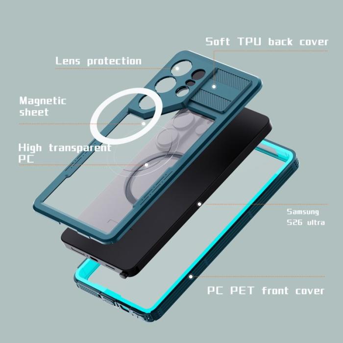 RedPepper - Redpepper Mobilskal för Samsung Galaxy S26 Ultra Vattentålig Magnetisk - Blå