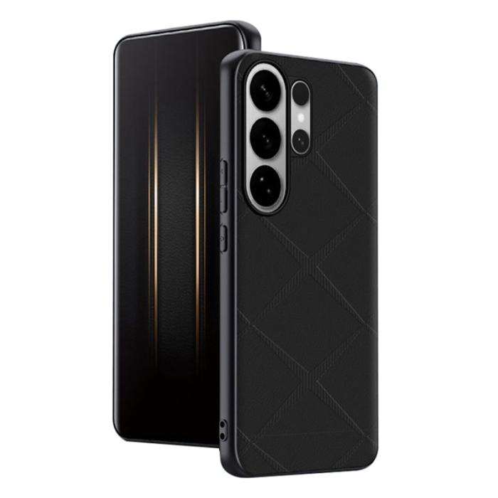 OEM - Mobilskal för Samsung Galaxy S26 Ultra X-Mönstrad TPU + PU - Svart
