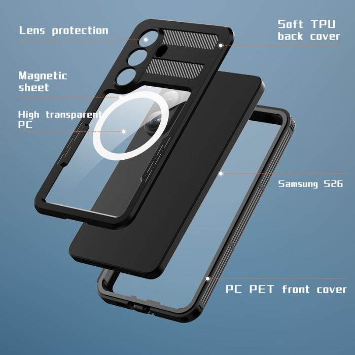 RedPepper - Redpepper Mobilskal för Samsung Galaxy S26 Vattentålig Magnetisk - Svart