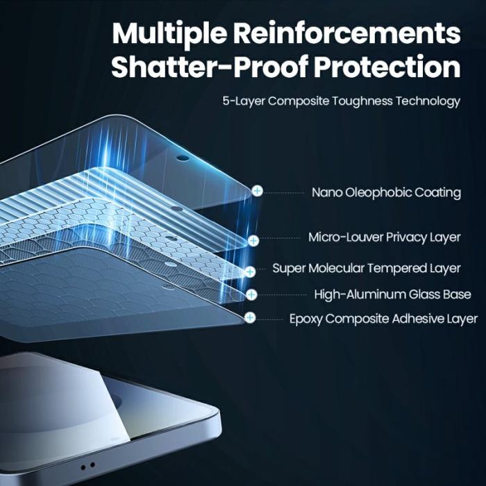 Nillkin - Nillkin Skärmskydd för Samsung Galaxy S26 Anti-Peep AGC Glas - Transparent