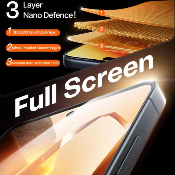 Torras - Torras Skärmskydd för Samsung Galaxy S26 Härdat glas med dammborttagare